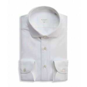 Xacus Heren overhemd lange mouw wit (Maat: 44) - Effen