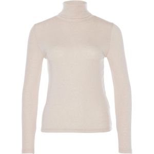 Absolut Cashmere Coltrui beige (Maat: XL) - Effen - Halslijn: Col,