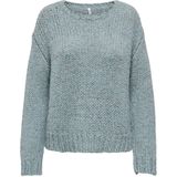 Only - Onlmille Ls O-neck Knt - Trui - Blauw - Dames
