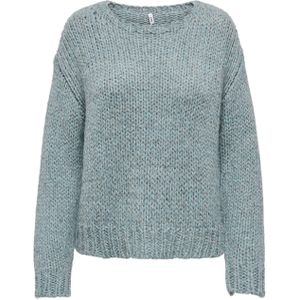 Only - Onlmille Ls O-neck Knt - Trui - Blauw - Dames