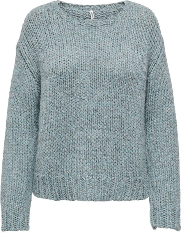 Only - Onlmille Ls O-neck Knt - Trui - Blauw - Dames