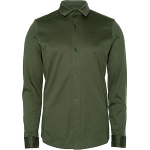 Chasin' Overhemd lange mouw groen (Maat: M) - Effen