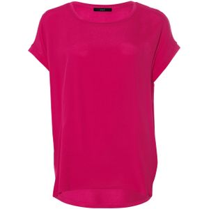 OUI Blouse roze (Maat: 40) - Effen - Halslijn: Ronde hals,