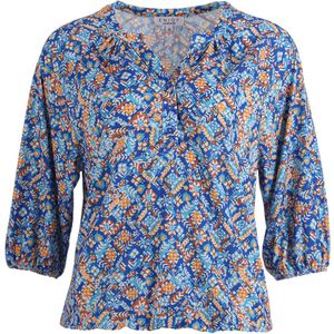 Enjoy Blouse blauw (Maat: XL) - Halslijn: V-hals,