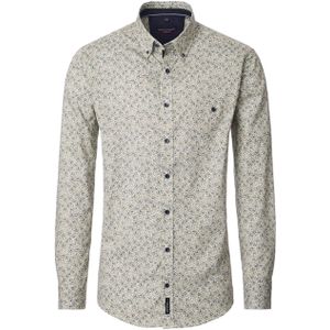 Casa Moda Heren overhemd lange mouw groen (Maat: M)