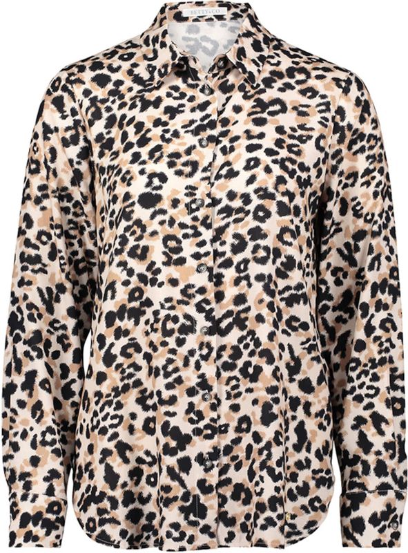 Betty & Co - Blouseshirt - Beige/Bruin - Dierenprint - Lange Mouw
