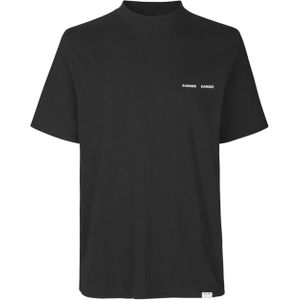 Samsøe Samsøe T-shirt zwart (Maat: S) - Logo - Halslijn: Ronde hals,