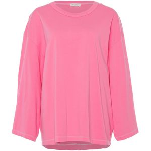 American Vintage Dames longsleeve roze (Maat: XS-S) - Effen - Halslijn: Ronde hals,