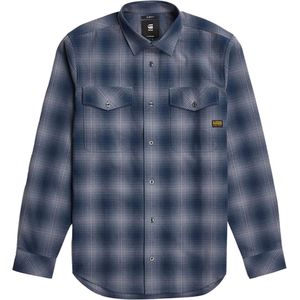G-STAR Marine Slim Shirt met lange mouwen, meerkleurig (Rank Blue Vanderbilt Check D24963-d412-g092), XS