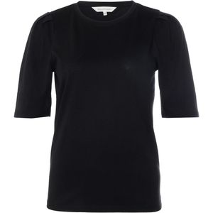 Moss Copenhagen T-shirt zwart (Maat: M-L) - Effen - Halslijn: Ronde hals,