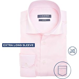 Ledub Overhemd extra lange mouw m7 roze (Maat: 45) - Effen