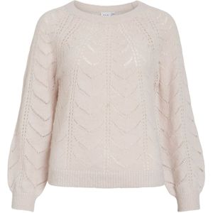 VILA - VITULI - Trui - Natuurwit - Gerecycled Materiaal