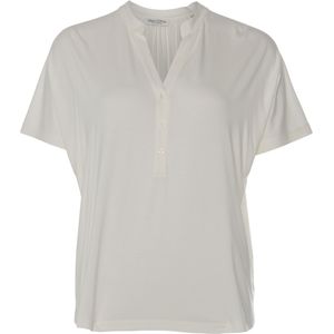 Marc O’Polo T-shirt ecru (Maat: S) - Effen - Halslijn: V-hals,