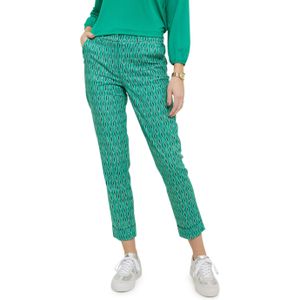 Kyra trousers minimal print broek groen (Maat: 40)