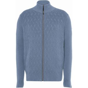 Vanguard Heren vest blauw (Maat: L) - Effen - Halslijn: Opstaande kraag,