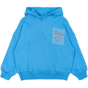 THE NEW Jongens hoodie blauw (Maat: 116) - TekstFotoprint - Halslijn: Capuchon,
