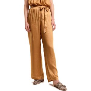Summum Woman Pants Solid Satin broek beige (Maat: 34)
