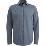 PME Legend Heren overhemd lange mouw blauw (Maat: S) - Effen