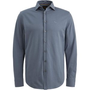 PME Legend Heren overhemd lange mouw blauw (Maat: S) - Effen