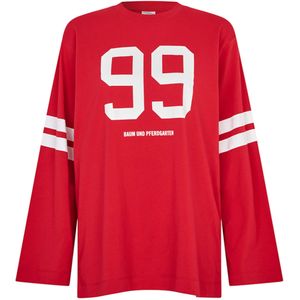 Baum und Pferdgarten - Longsleeve - Rood - Fotoprint - Ronde Halslijn