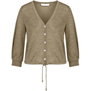 Bianca Vest groen (Maat: 44) - Mélange - Halslijn: V-hals,