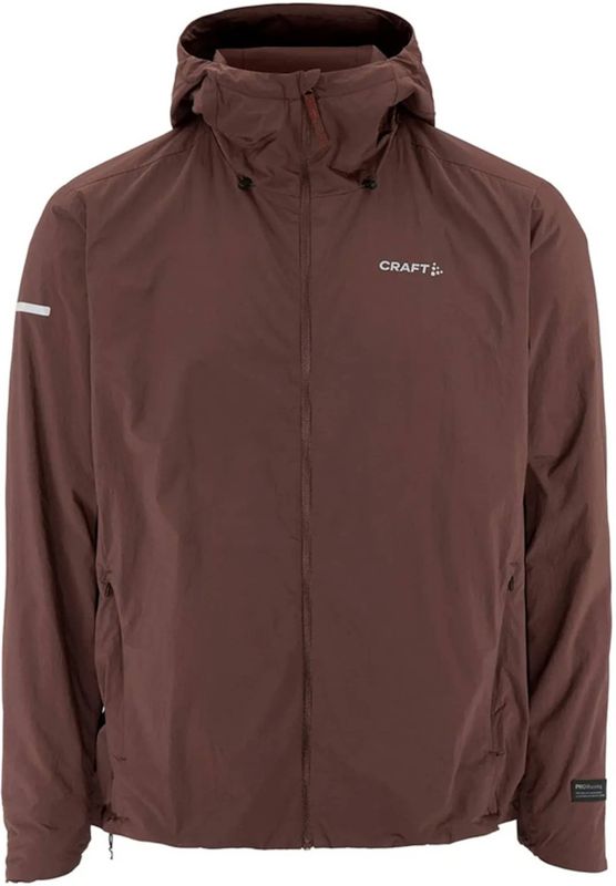 Craft - Subz Light Jacket - Hardloopjack - Bruin - Isolerend - Capuchon