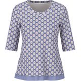 Marc Cain - T-shirt - Regular Fit - Geribde Ronde Hals - 1/2-Mouwen