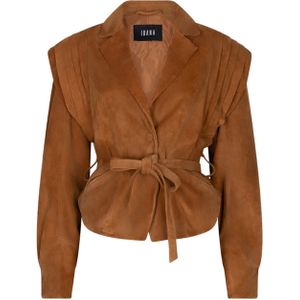 Ibana Dames jas bruin (Maat: 34) - Effen - Halslijn: V-hals,