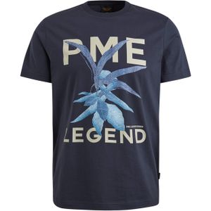 PME Legend T-shirt blauw (Maat: L) - Fotoprint - Halslijn: Ronde hals,