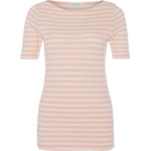 Marc O’Polo T-shirt roze (Maat: XL) - Streep - Halslijn: Boothals,