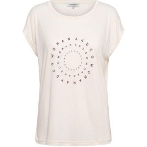 &Co Woman Dames t-shirt beige (Maat: XS) - Halslijn: Ronde hals,