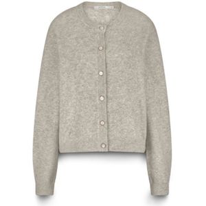 Summum Woman - Cardigan - Grijs - Wol-Elastan Blend - Gebreide Constructie