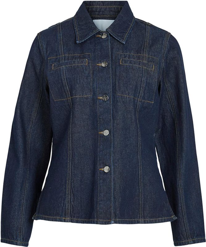 ROUGE EDIT - Blouse - Blauw - Denim - Lange Mouw