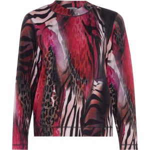 Sommermann Trui roze (Maat: 40) - Halslijn: Opstaande kraag,