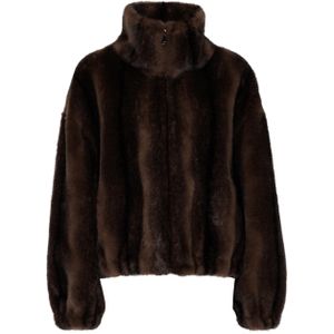 Alter Ego Dames jas bruin (Maat: M) - Effen