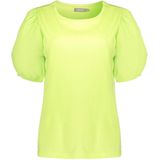 Geisha T-shirt groen (Maat: M) - Effen - Halslijn: Ronde hals,