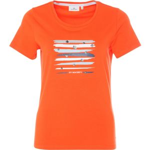 HV Society T-Shirt oranje (Maat: 40) - Geplaatste tekst - Halslijn: Ronde hals,