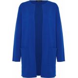 Frank Walder - W52Strick - Vest - Blauw - Effen - Halslijn Ronde Hals