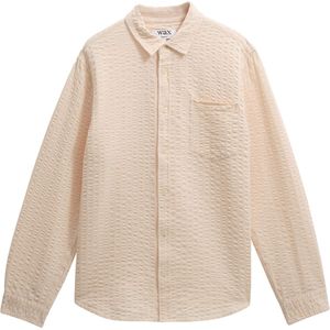 Wax London Overhemd lange mouw beige (Maat: M) - Effen