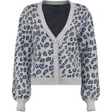 Bloomings - Vest - Zilver - V-hals - Leopard