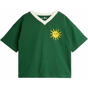 Mini Rodini T-shirt  groen (Maat: 128) - Fotoprint - Halslijn: V-hals,