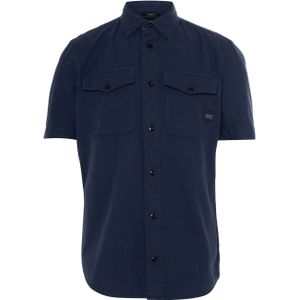 G-Star Raw Overhemd lange mouw blauw (Maat: L) - Effen