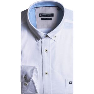 Giordano Overhemd lange mouw wit (Maat: XL) - Effen