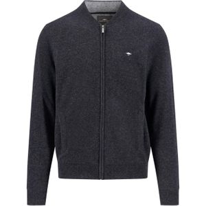 Fynch-Hatton Heren vest grijs (Maat: S) - Mélange - Halslijn: Opstaande kraag,