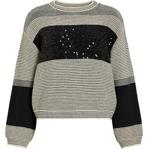 Vila Dames trui zwart (Maat: S) - Halslijn: Ronde hals,