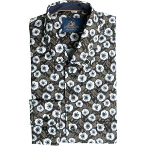 Eden Valley Heren overhemd lange mouw beige (Maat: L)