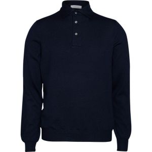 Gran Sasso Trui blauw (Maat: 50) - Effen - Halslijn: Polokraag,