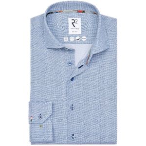 R2 Amsterdam Heren overhemd extra lange mouw blauw (Maat: 39)