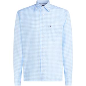 Tommy Hilfiger Overhemd lange mouw blauw (Maat: M) - Ruit