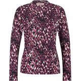 Studio Anneloes Dames longsleeve paars (Maat: XS) - Halslijn: Opstaande kraag,